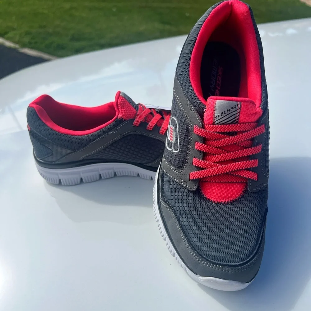 Skechers Kids Black and Pink Sneakers